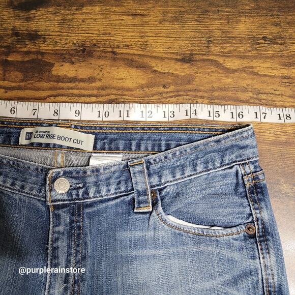 GAP Jeans Size 12 Low Bootcut Ankle Cheville Medium Light Wash Western Y2K - Picture 4 of 10